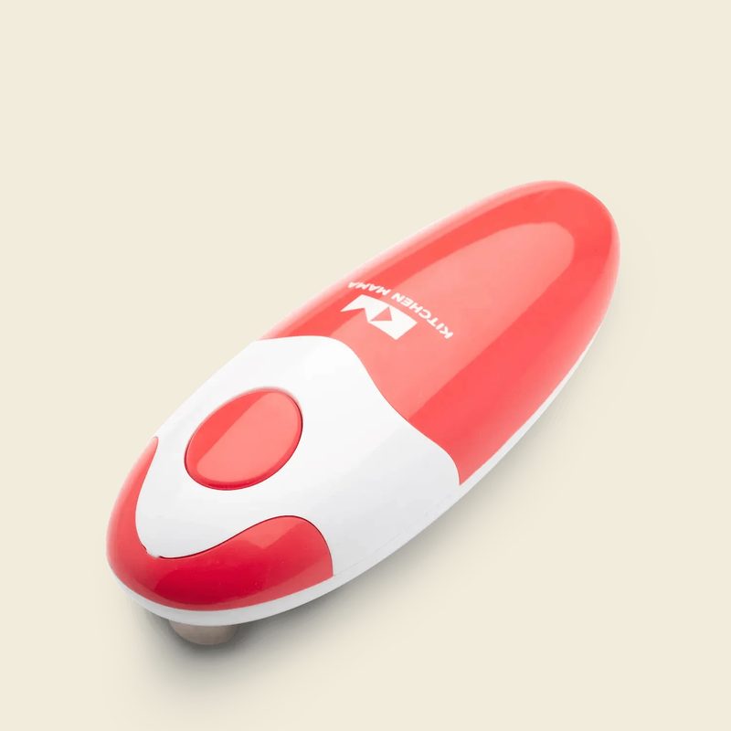 Kitchen Mama Auto Electric Can Opener, Smooth Edge, Battery Operated (Red)