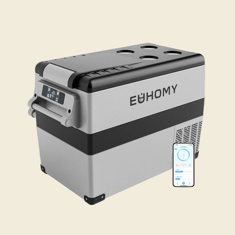 EUHOMY 12 Volt Refrigerator 59QT(55L) Car Fridge with APP Control