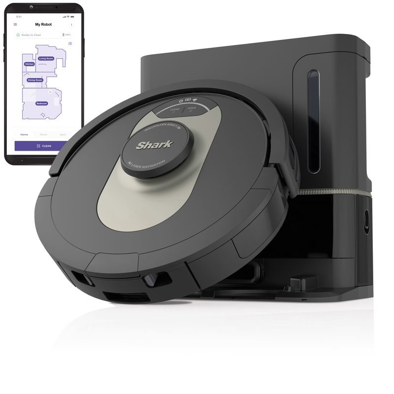 Shark AV2501AE AI Robot Vacuum with XL HEPA Self-Empty Base, Bagless, 60-Day Capacity, LIDAR Navigation