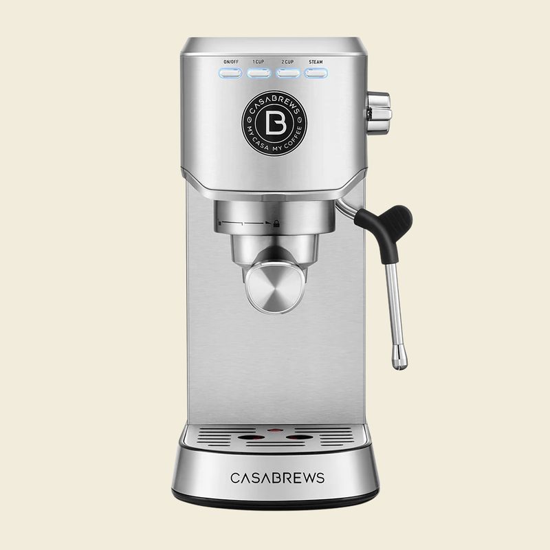 CASABREWS CM5418 Espresso Machine 20 Bar, Compact Espresso Maker with Steam Milk Frother, Stainless Steel, Silver