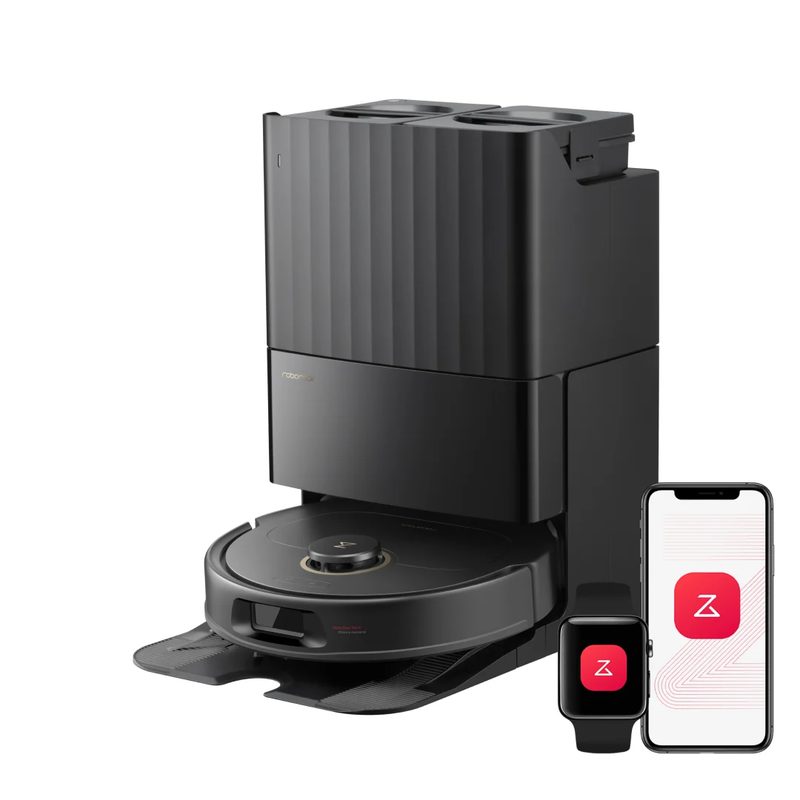 roborock Qrevo S5V Robot Vacuum and Mop, FlexiArm Edge Mopping, 12,000Pa Suction, Self-Emptying & Refilling