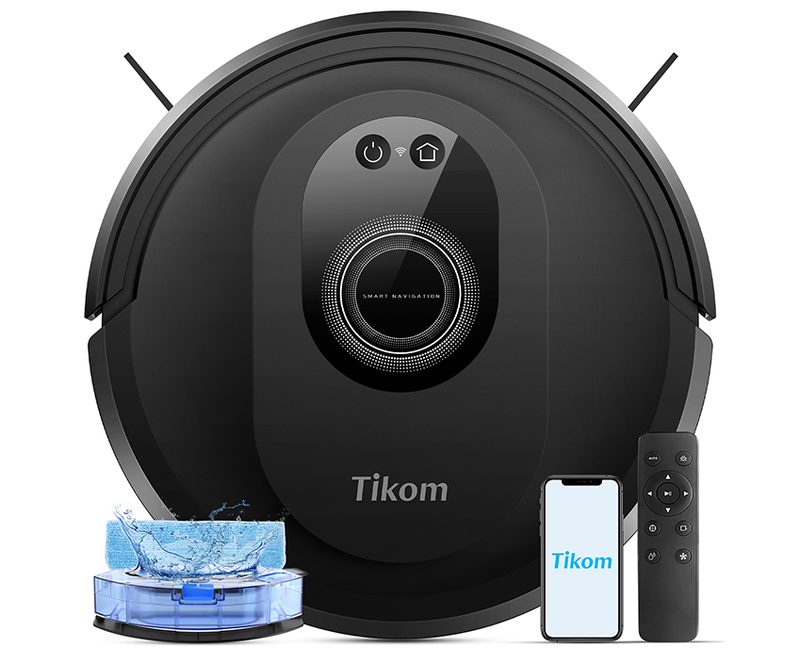 Tikom Robot Vacuum and Mop Combo, 5000Pa Robotic Vacuum Cleaner, 150 Min Max, App & Remote Control (G8000 Max)