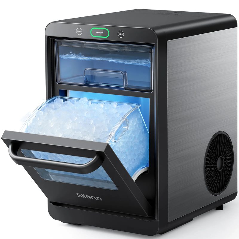 Silonn Nugget Ice Maker, 44lbs/24H, Front-Fill Water Tank