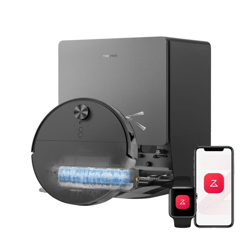 roborock 2026 New Saros 20 Flow Robot Vacuum and Mop, SpiraFlow 2.0 Pressurized Self-Cleaning Roller Mop, 36000 Pa, 3.46 in Double-Layer Threshold, 300+ Obstacle Avoidance, Zero-Tangle, 212F Mop Wash — official product image